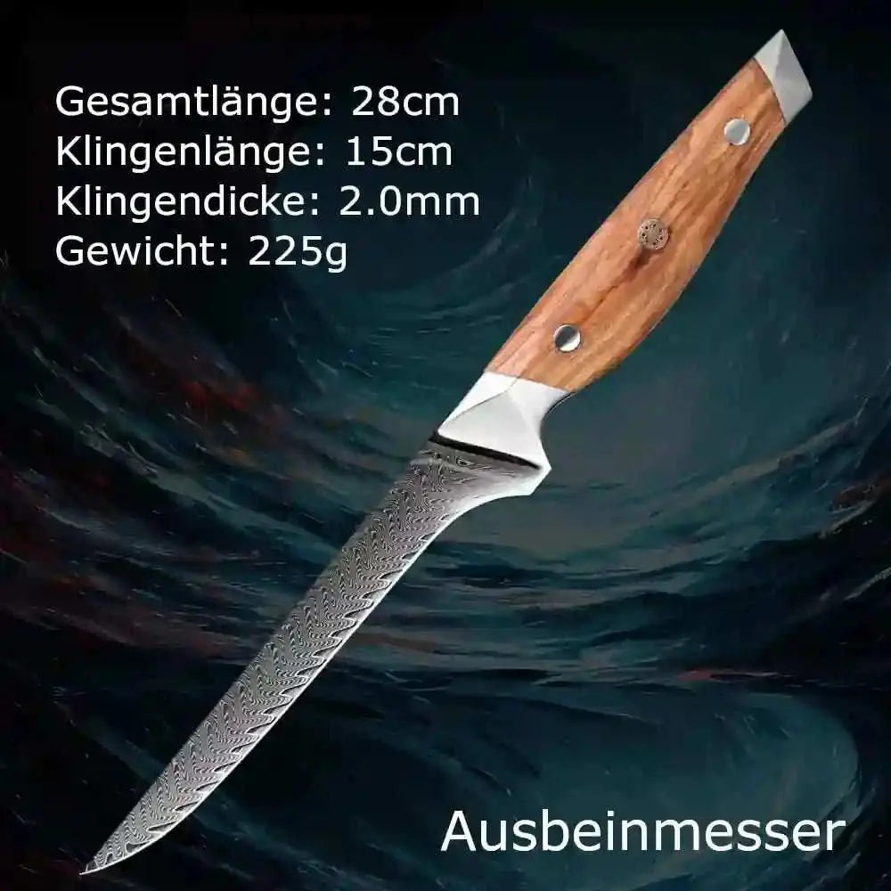 Ausbeinmesser | Maße | Damastmesser | Rhodos Serie