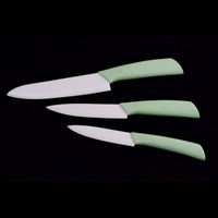 Keramikmesser Set Zirkonoxid – Grüner Griff, 3-teilig