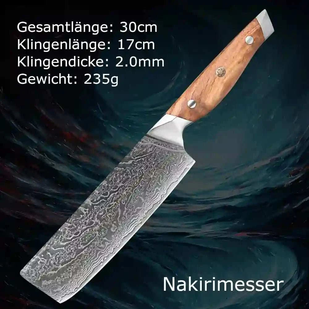 Nakirimesser - Maße | Damastmesser | Rhodos Serie