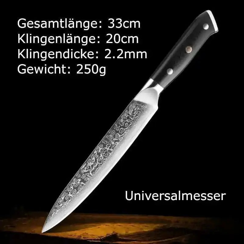 Universalmesser | Maße | Damastmesser | Black Serie