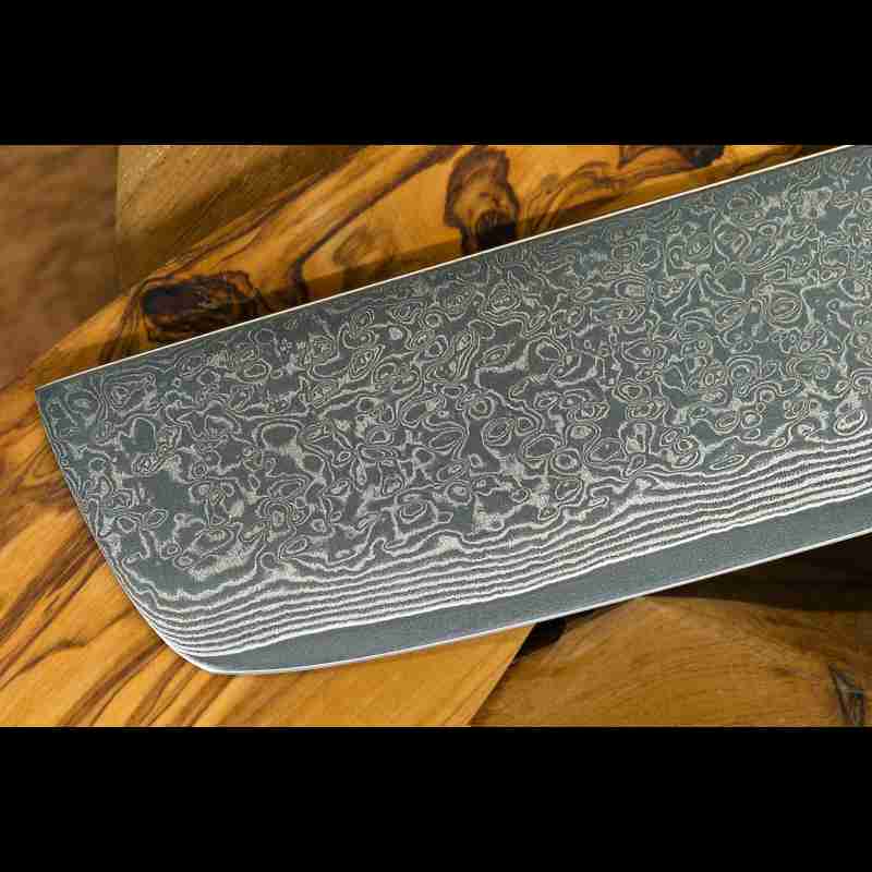 Japanisches Nakiri Damastmesser – Schneidemesser und Küchenmesser mit scharfer Klinge, edles Besteck für die Küche