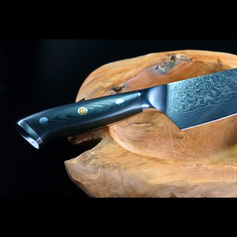 SKeld™ Damast Kochmesser Black Serie mit ergonomischem Griff für sicheres und kontrolliertes Arbeiten