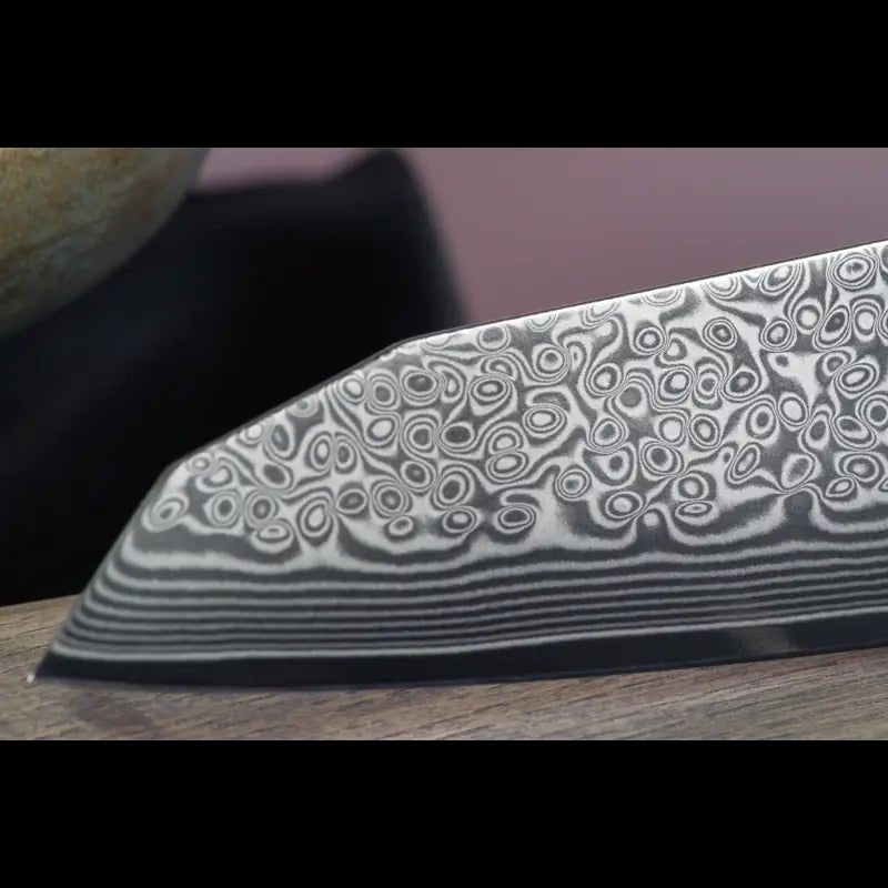 SKeld™ Damast Santokumesser - V2 Black Serie mit VG10 Kernstahl und 67 Lagen Damast