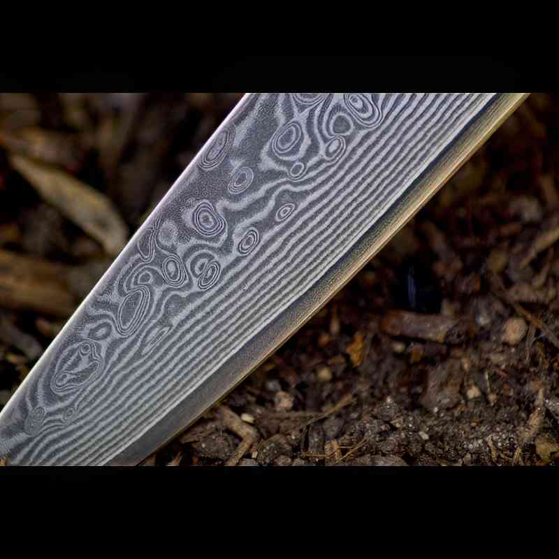 Schneidemesser und Küchenmesser mit scharfer Klinge aus Damast, hochwertiges Messer und Besteck für die Küche, günstig und vielseitig einsetzbar