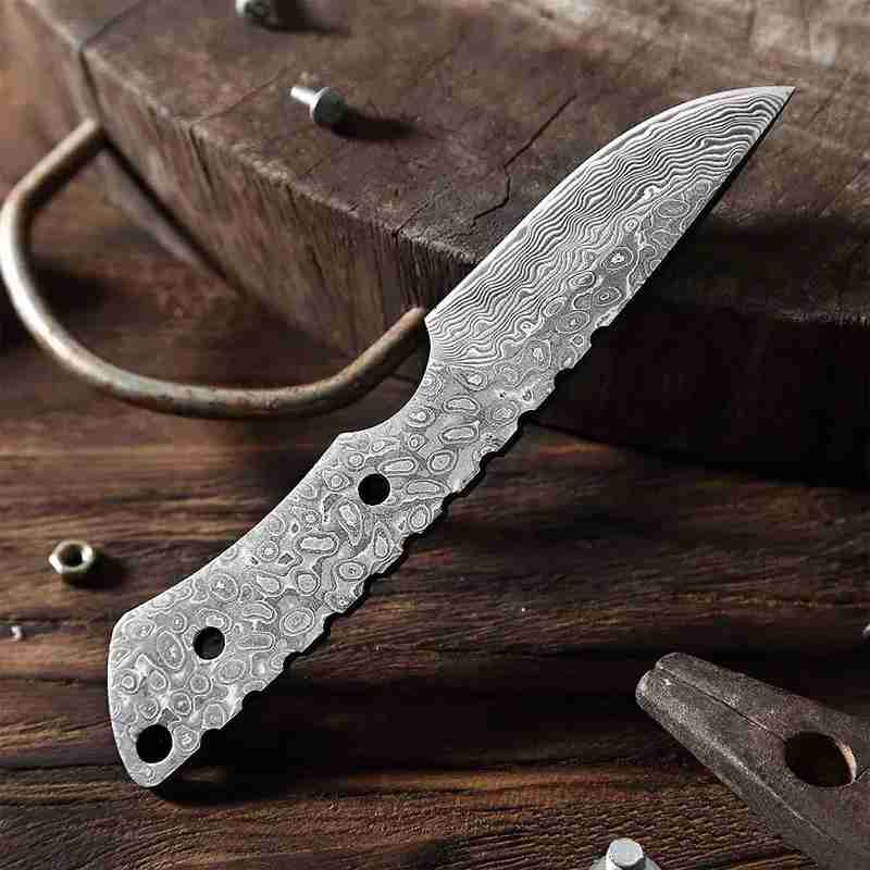 Schneidemesser und Damastmesser aus Damaststahl – Gemüsemesser und Früchtemesser mit robustem Ebenholzgriff, ideal für Outdoor, Camping und Freizeit, günstiges Messer für die Küche