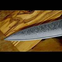 Skeld™ Damast Tranchiermesser mit 67 Lagen Damaststahl – scharfe Klinge der Black Serie