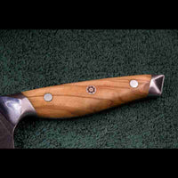 Olivenholzgriff des SKeld™ - Schneidemesser - Kiritsukemessers aus Damast, ergonomisch geformt