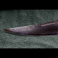 Detail der VG10 Damastklinge mit 67 Lagen Damast vom SKeld™ - Schneidemesser - Kochmesser